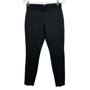 J. Crew Women Pixie Pants Ponte Stretch Mid Rise Back Zipper Charcoal Grey Sz 8R
